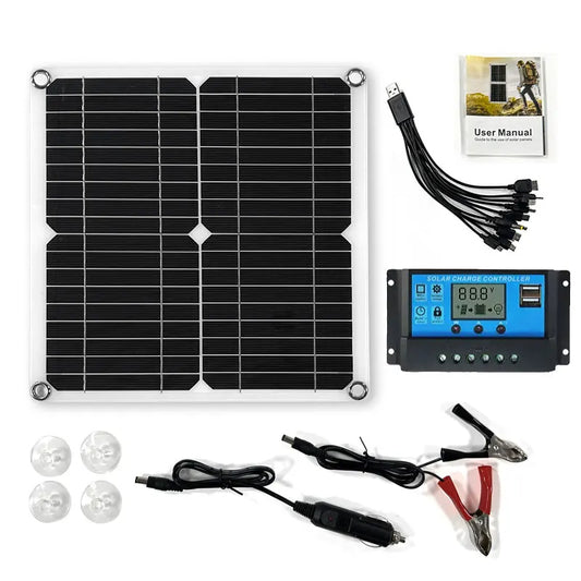 400W Flexible Solar Panel 12V Battery Charger Dual USB With 10A-60A Controller Solar Cells Power Bank for Phone Car Yacht RV